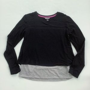 Eddie Bauer Black & Gray Double Layer Active shirt